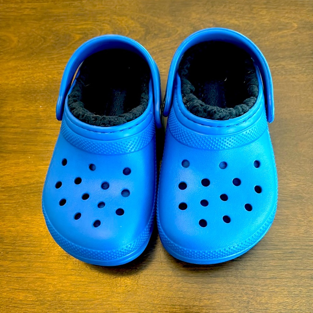 Royal Blue Lined Crocs